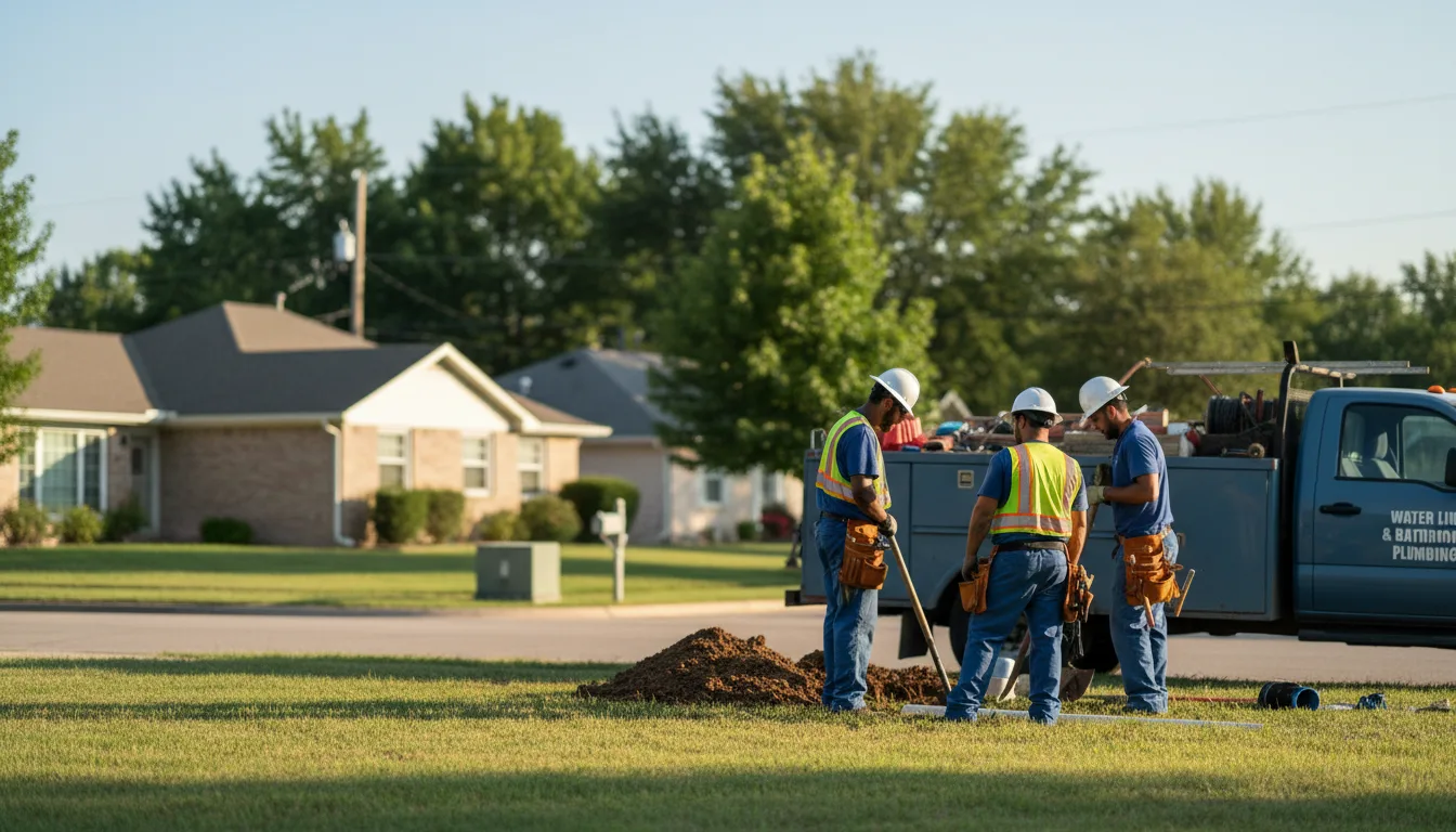 Residential water line and bathroom plumbing service in Shiloh, TN
